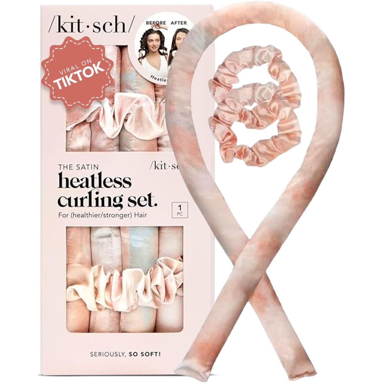 Kitsch Satin Heatless Curling Set: Dreamy Curls Without the Heat