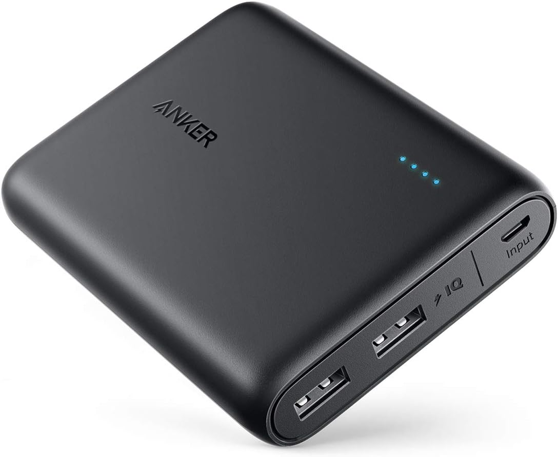 Anker PowerCore 13000 Portable Charger – Compact 2-Port Power Bank with PowerIQ & VoltageBoost for iPhone, iPad, Samsung Galaxy (Black)