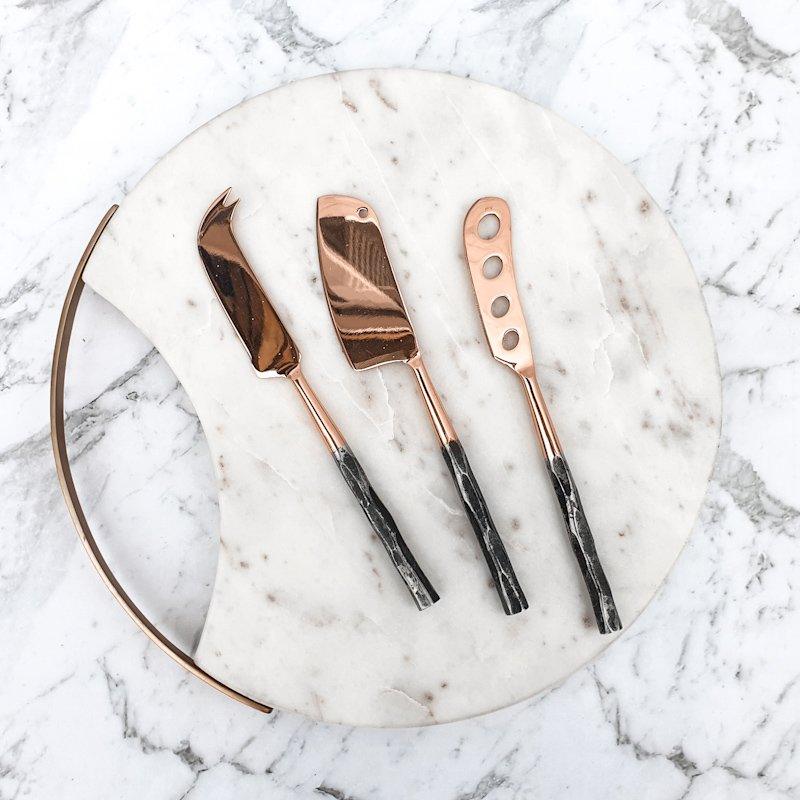 CLINQ Copper & Steel Cheese Knife Set - FOK & Stuff