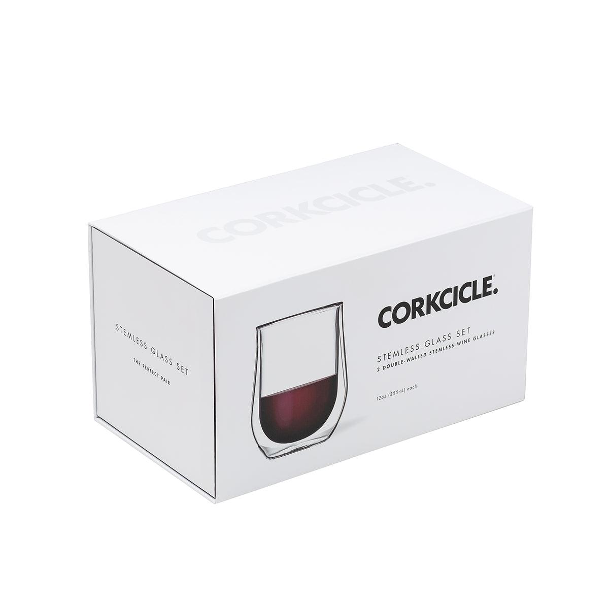 Corkcicle Barware Stemless Glass (Pk of 2) - Clear - FOK & Stuff