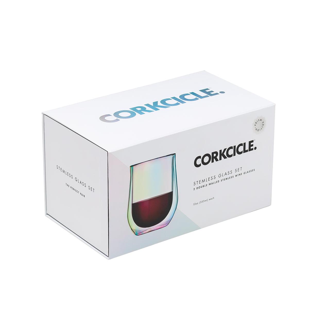 Corkcicle Barware Stemless Glass (Pk of 2) - Prism - FOK & Stuff