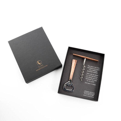 Clinq copper corkscrew and bottle opener in gift box