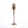 Clinq brass candlestick with pillar candle 
