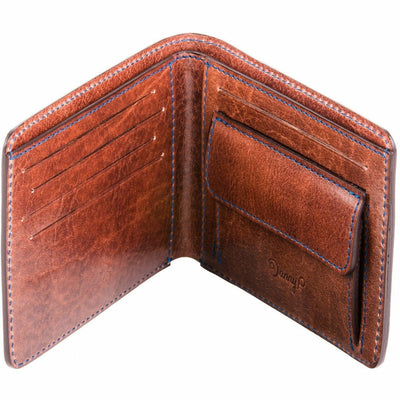 Danny P. Leather Coin Wallet. Dark Brown. - FOK & Stuff