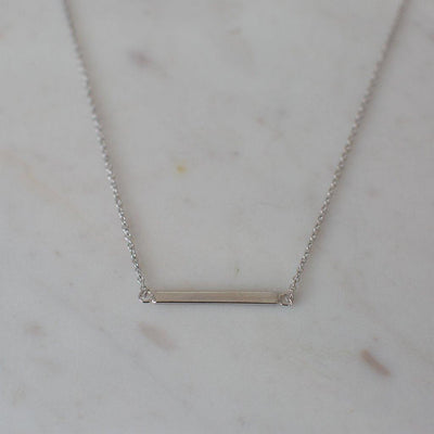 Mini Bar Necklace Sterling Silver - FOK & Stuff